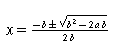 abc-formule, zoals u die had moeten zie in MathML